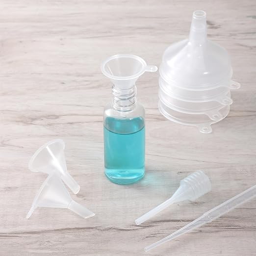 14 PCS Small Funnel for Filling Small Bottles Mini Funnels Clear Plastic Tiny - Image 4