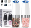 UNNEES Gravity Electric Salt and Pepper Grinder set of 2, Automatic Salt And by UNNEES