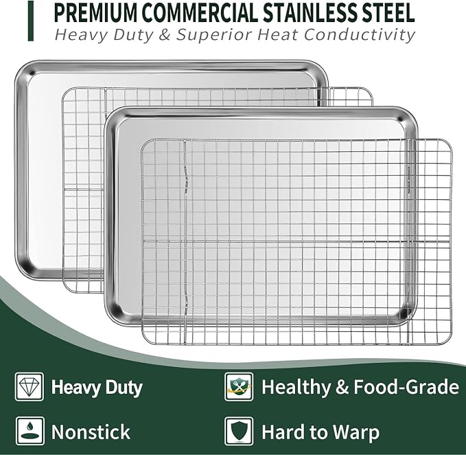 CEKEE 4 PCs Small Baking Sheet - Image 3