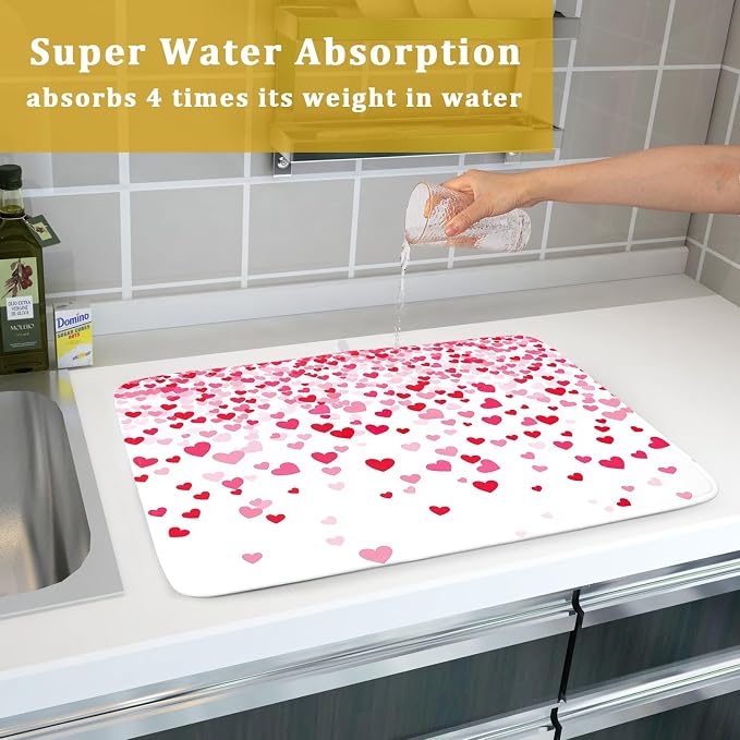 Valentine's Day Dish Drying Mat - Image 6