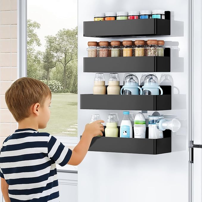 Mystozer Magnetic Spice Rack for Refrigerator, Kitchen Organizer and Storage - Image 7