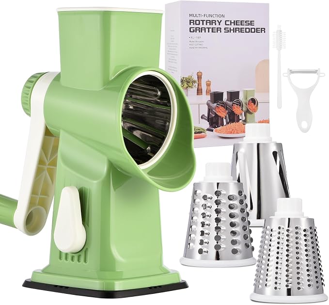 Rotary Cheese Grater Hand Crank Transparent by Ziweaye