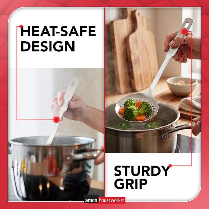 Amco 5 Piece Stainless Steel Cooking Utensil Set - Image 6