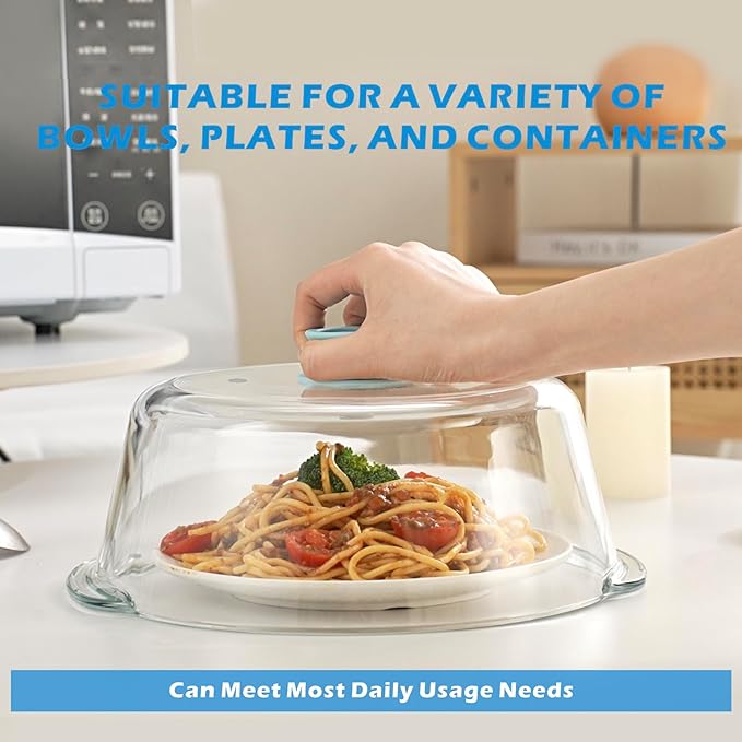 Tall Glass Microwave Splatter Cover - Image 2