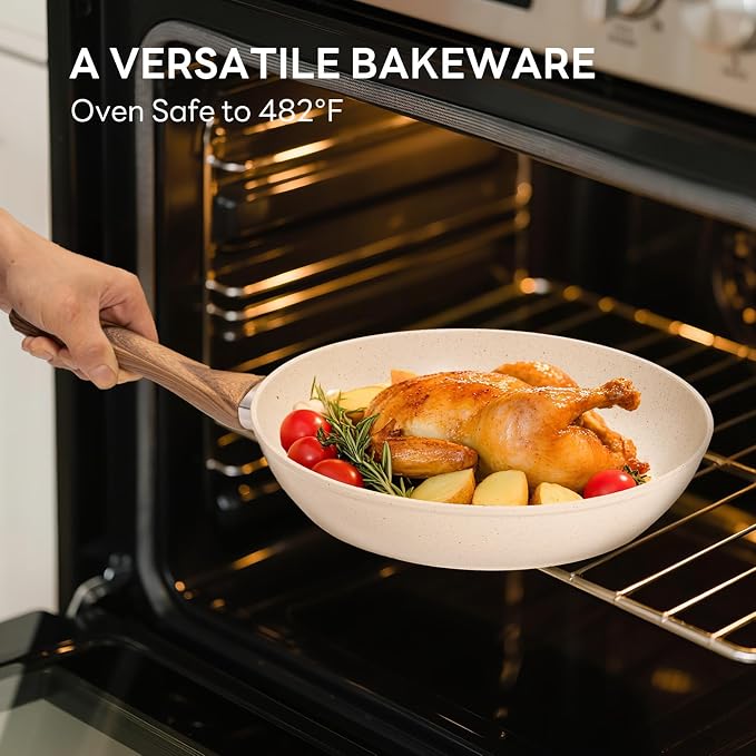 NEWBULIG 17-Piece Nonstick Cookware Set, Non-Toxic Pots and Pans - Image 7