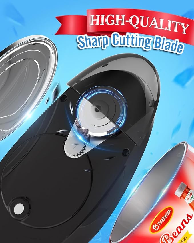 Electric Can Opener, One-Touch Automatic Hands Free Can Opener - Image 5