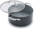 GreenPan Valencia Pro Hard Anodized Healthy Ceramic Nonstick 5QT Stock Pot by GreenPan