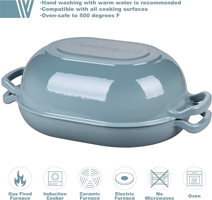 VORRINGARD Enameled Cast Iron Sourdough Bread Oven, Dutch Oven, Loaf Cast Iron - Image 3