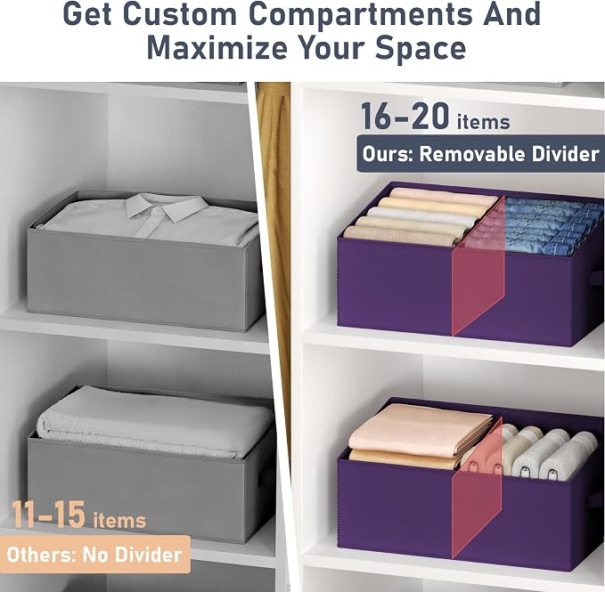 DIMJ Large Closet Shelf Organizer Bins 6 Packs - Image 2