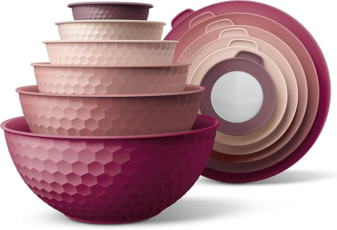 COOK WITH COLOR Mixing Bowls with Lids by CookwithColor