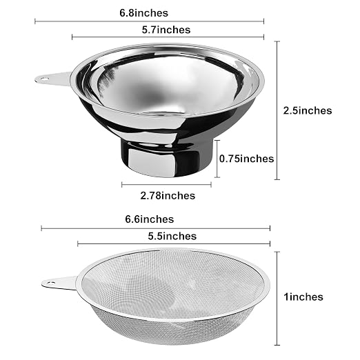 Serinar Canning Funnel with Stainless Steel Filter - Image 2