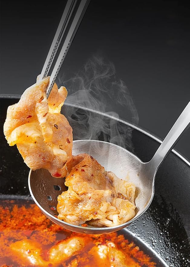 TENTA Kitchen Dia 9CM One Piece Stainless Steel Skimmer/Slotted Spoon/Strainer - Image 5