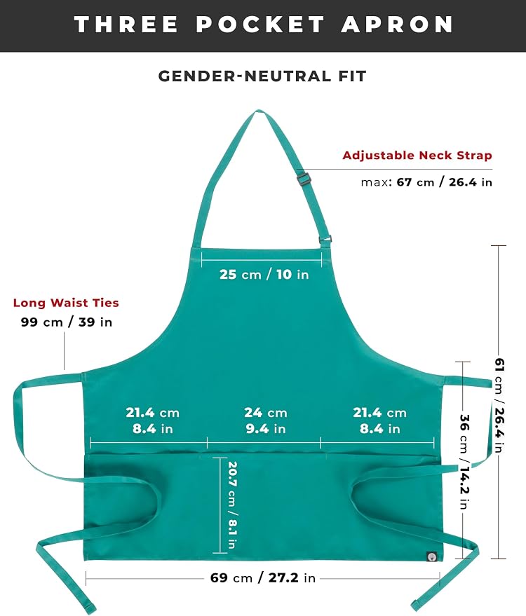 Chef Works Unisex Three Pocket Apron - Image 7