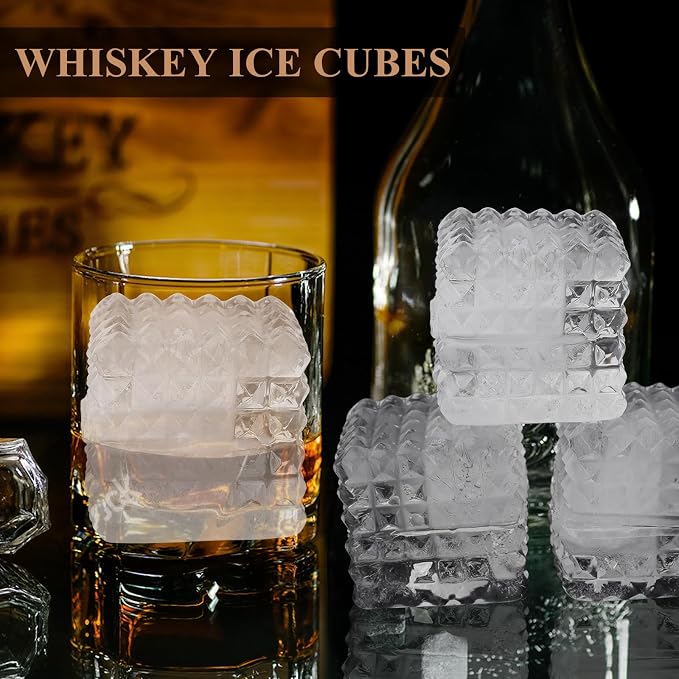 2 Pack Whiskey Ice Cubes Mold, Silicone Ice Cube Trays - Image 2