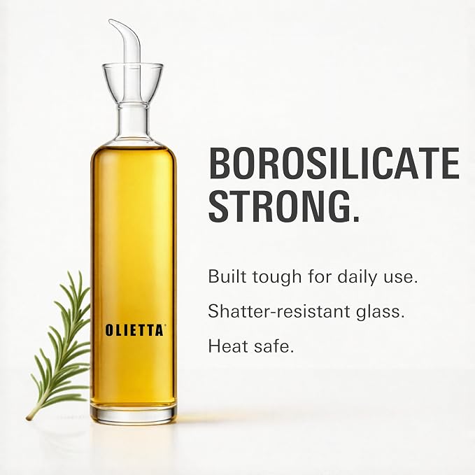 Olietta Oil Dispenser Borosilicate Glass Olive Oil Bottle Multipack Bundle - Image 3