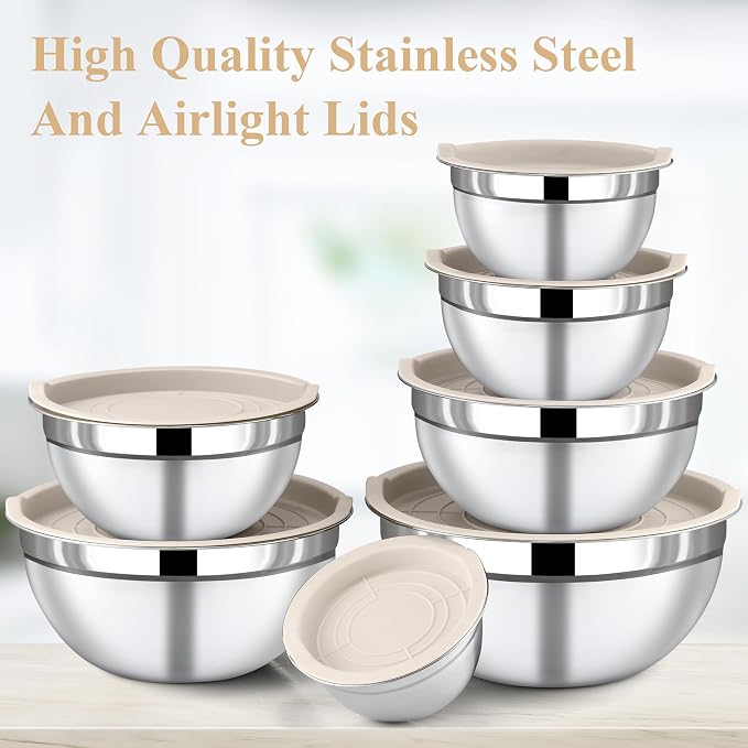 7 Piece Stainless Steel Mixing Bowls - Image 5