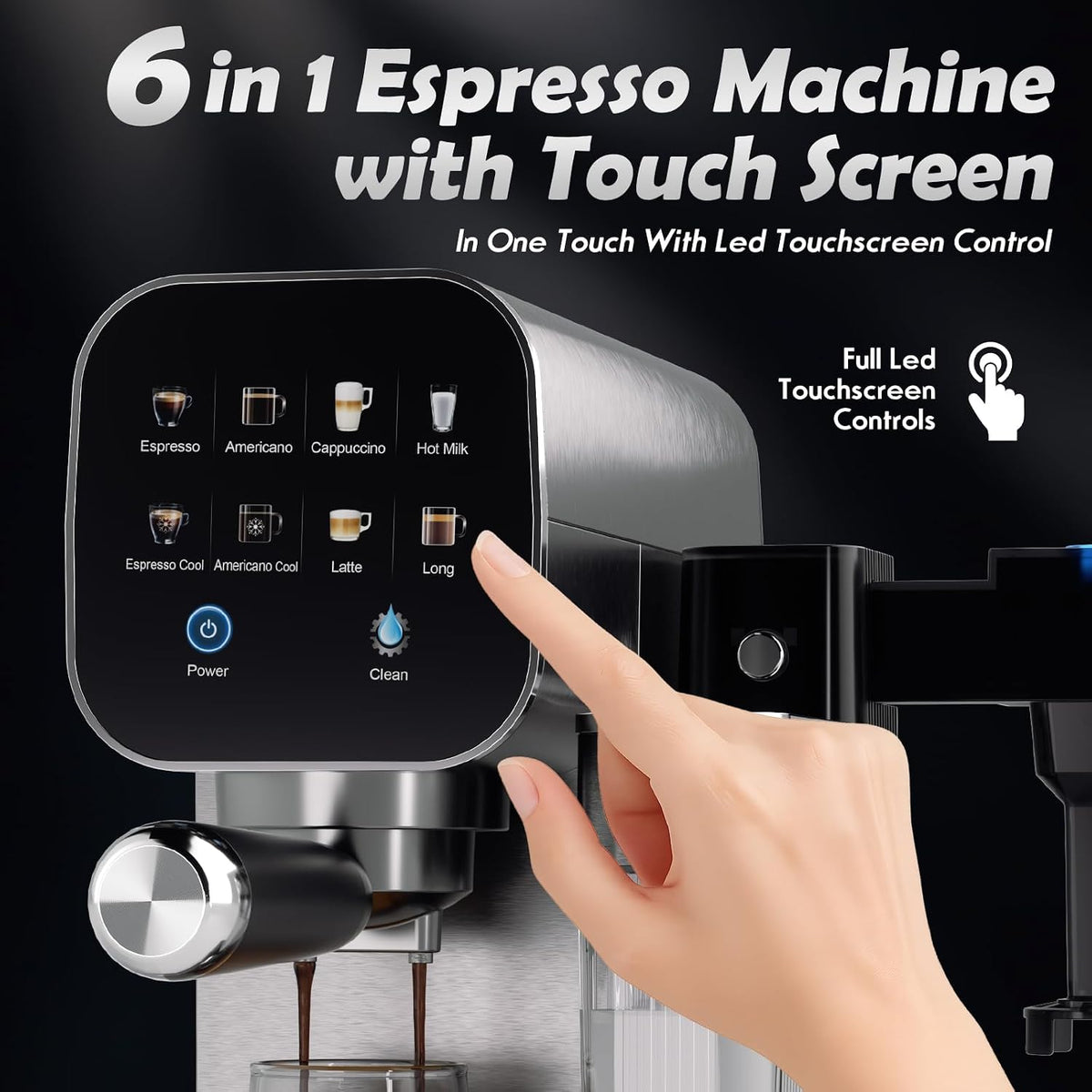 Espresso Machine with Automatic Milk Frother&Cold Milk Frother