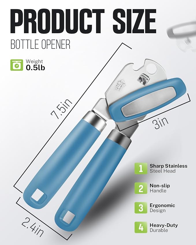 Multifunctional Can Opener Manual, Durable Heavy Duty Handheld Strong Can Opener - Image 2