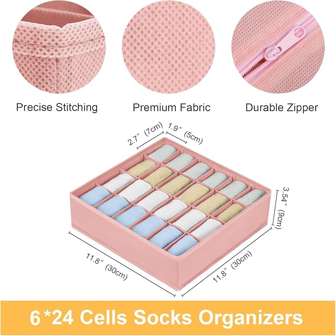 Joyoldelf Sock Organizer Drawer Organizer - Image 2