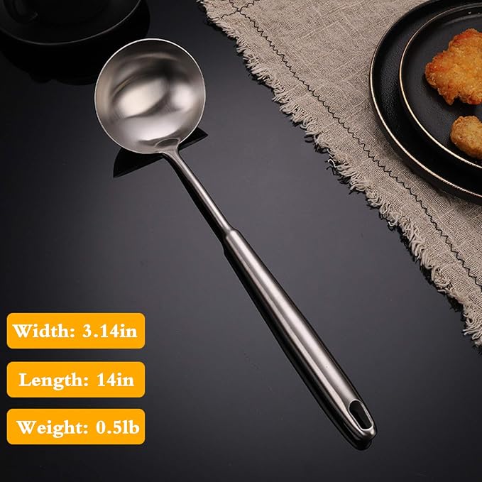 FJNATINH Wok Spatula and Soup Ladle Set - Image 8