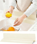 Kitchen Sink Splash Guard 18" 23" 30" Self-Draining Silicone Water Guard by Akrelyan