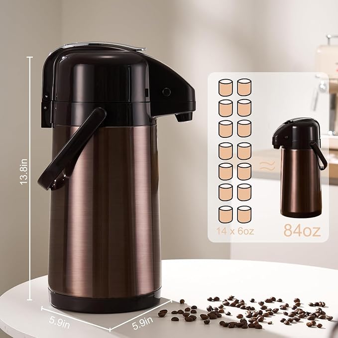 PARACITY Upgraded Airpot Coffee Carafe - Image 3