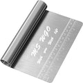 Pro Dough Pastry Scraper/Cutter/Chopper Stainless Steel Mirror Polished by MSWGO