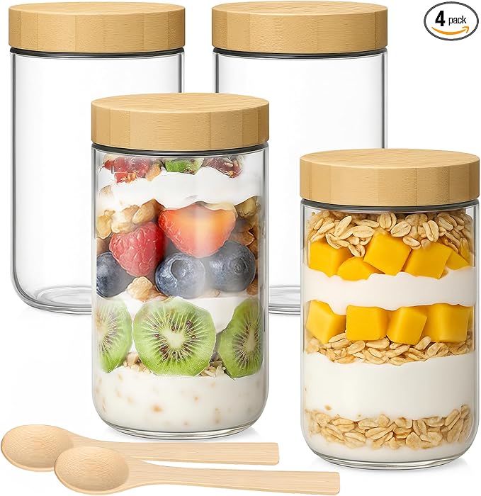 TBWIND 4 Pack 24oz Glass Jars by TBWIND