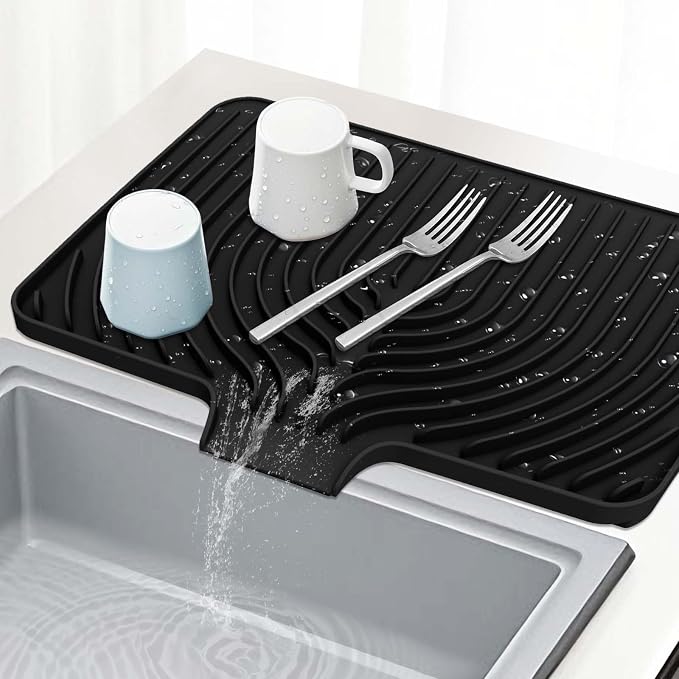 GUUKIN Dish Drying Mat, 17.7" x 11.8 " Drying Matt Kitchen Counter, Non-Slip by GUUKIN
