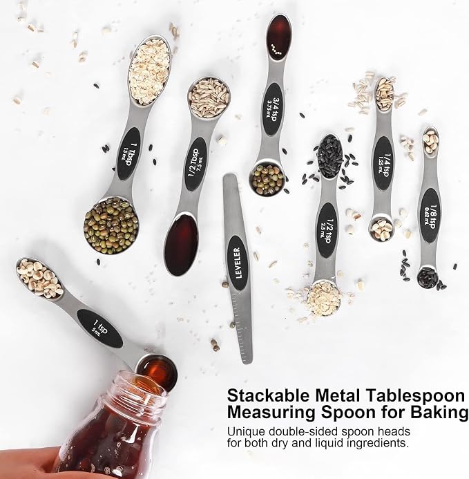 Magnetic Measuring Spoons Set Stainless Steel - Image 5
