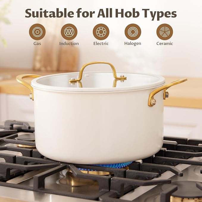 BEZIA 8 Quart Stainless Steel Stock Pot, Casserole - Image 6