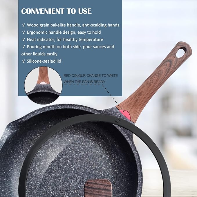 Vinchef Nonstick Deep Frying Pan Saute Pan - Image 4