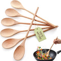 HANSGO 6PCS Wooden Spoons, 12 Inch Wooden Mixing Spoons Long Handle, Large Wood by HansGo