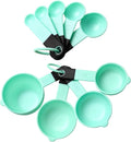 Spring Chef Mint Magnetic Measuring Cups and Spoons Set of 9, Stackable Plastic by SpringChef