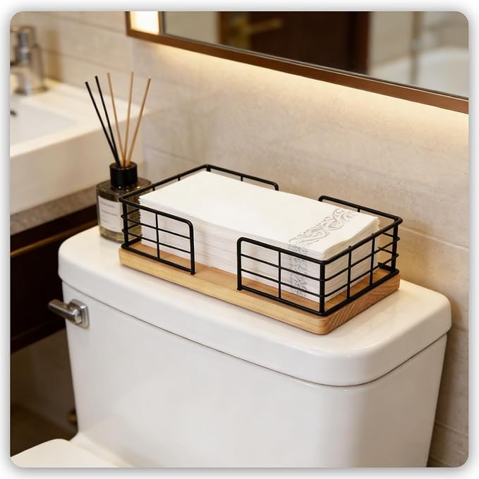 Kordory Wooden Guest Towel Holder Tray - Image 6