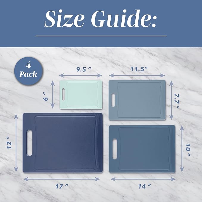 COOK WITH COLOR Non-Slip Cutting Board Set – Kitchen Essentials with Easy Grip - Image 5