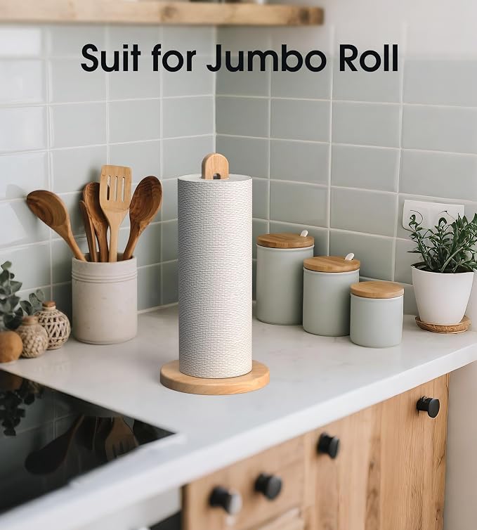 Wooden Paper Towel Holder Stand - Image 3
