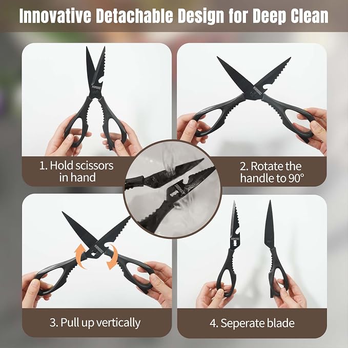 Kitchen Scissors All Purpose, Extra Sharp Kitchen Shears - Image 9