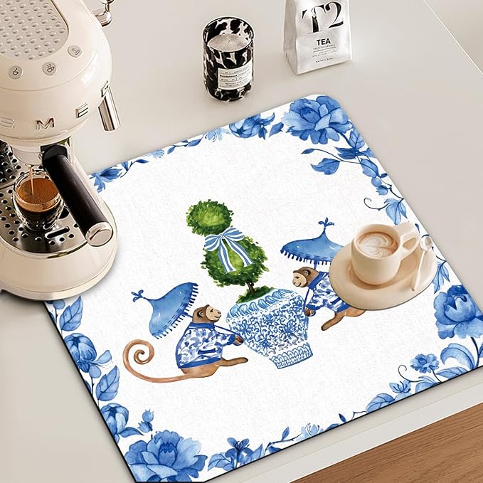 Chinoiserie Dish Drying Mat - Image 2