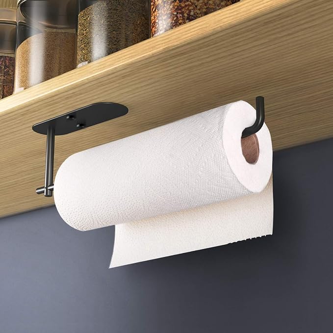 VAEHOLD Self Adhesive Paper Towel Holder Under Cabinet Mount, Wall Mounted - Image 2