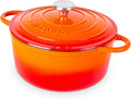 Cast Iron Pot with Lid – Non-Stick Ovenproof Enamelled Casserole Pot, Oven Safe by Nuovva
