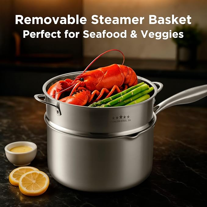 Tri-Ply Stainless Steel Sauce Pan - Image 7