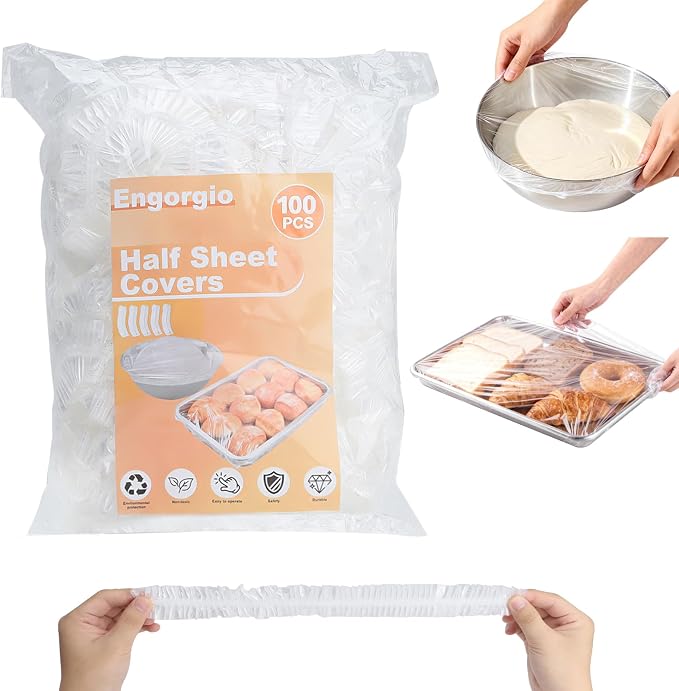 100pcs Extra Large Bowl Covers For Bread Proofing, Fits baking pans up to 13x18 by Engorgio