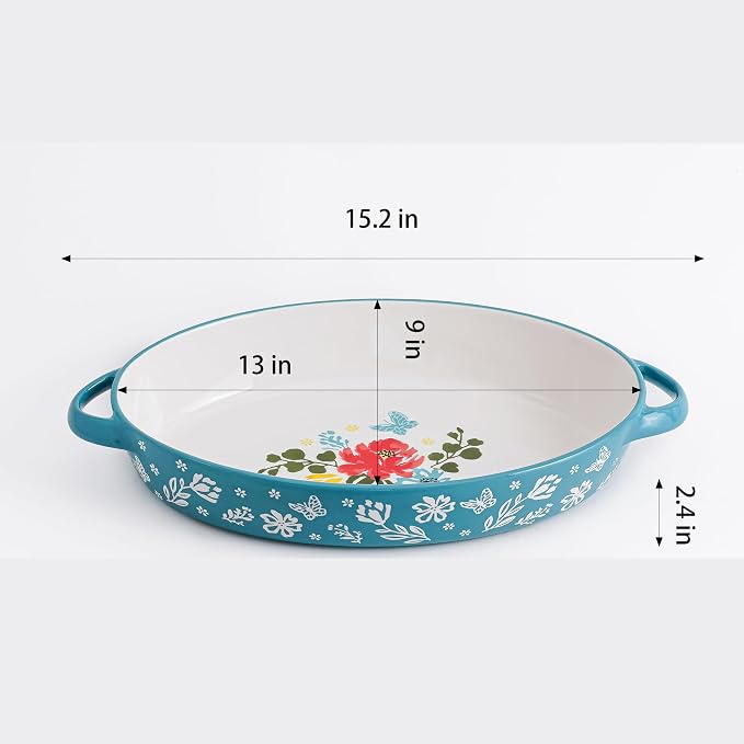 Baking Dish Casserole Dish Ceramic Au Gratin Baking Dish Lasagna Pan Oval - Image 7