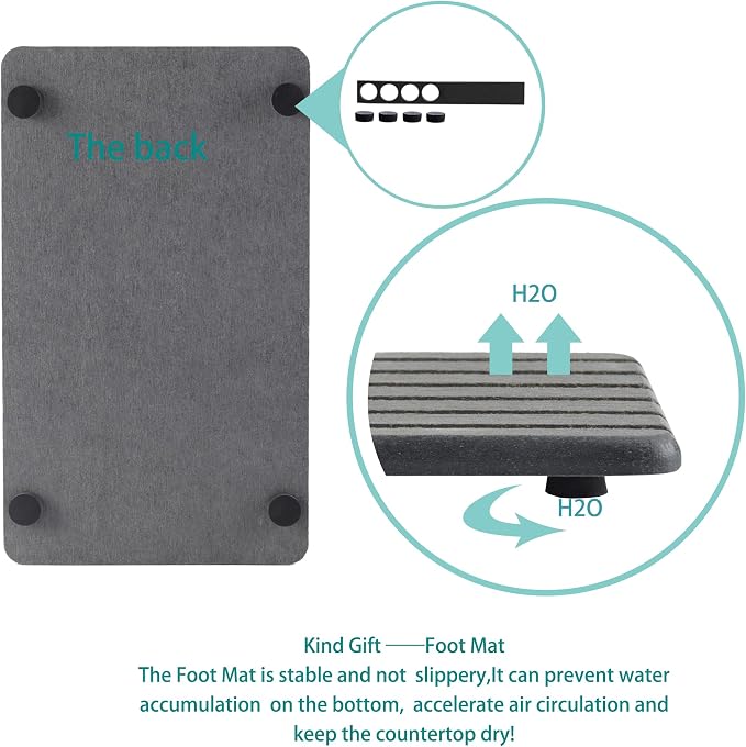NiuYichee 2 PCS Water Absorbent diatomite Coasters, 9.5" x 5.5" Water Absorbing - Image 4