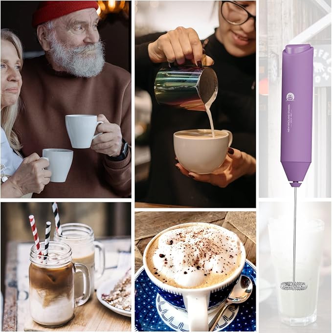 Powerful Milk Frother Handheld Foam Maker, Mini Whisk Drink Mixer - Image 7
