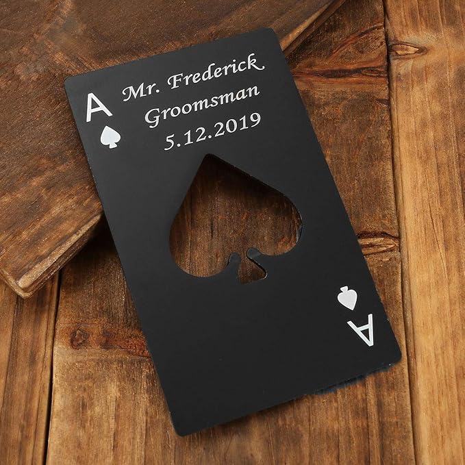 Personalized Custom Bottle Opener, Yoption 2Pcs Stainless Steel Credit Card - Image 2