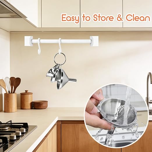 Small Funnels for Filling Bottles, Food Grade Mini Metal Funnel for - Image 5