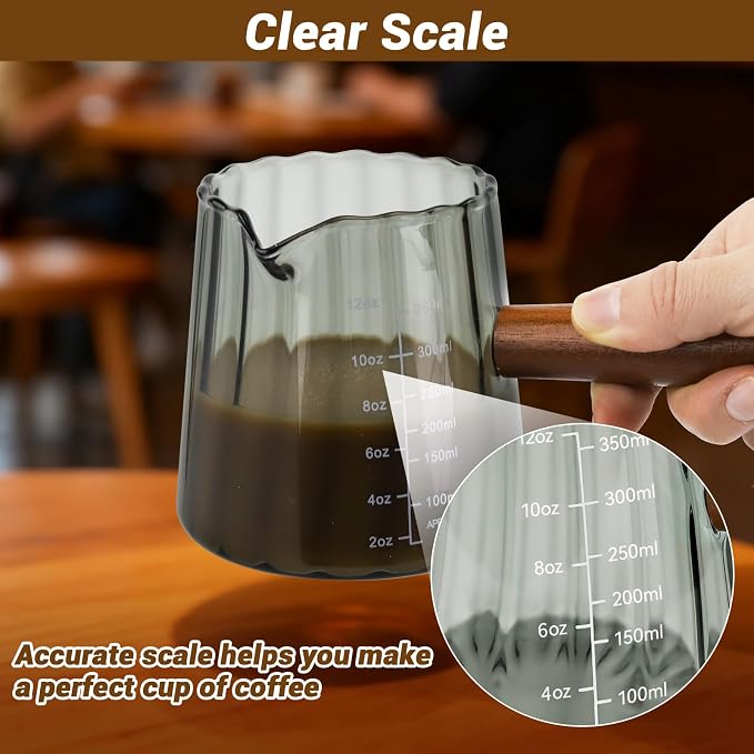 Espresso Measuring Cup 12 Oz, Espresso Glass Cups - Image 4
