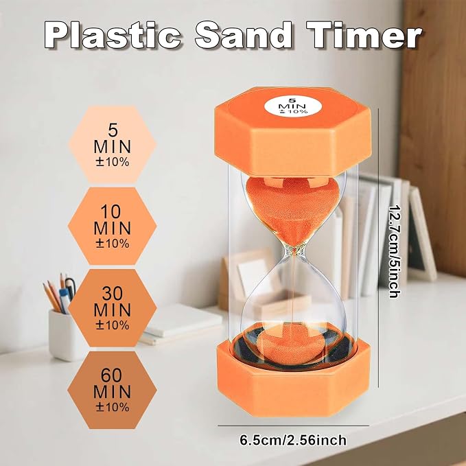 30 Minute Hourglass Sand Timer, Unbreakable Hexagon Sand Clock 30 Min, Reloj De - Image 6